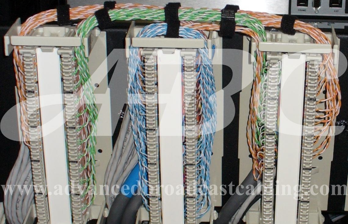 Advanced Broadcast Cabling, Installation of Cables and Equipment, INTERCOM / IFB CROSS CONNECTS, BIX, CROSS PUNCH, COLOUR CODE, TWISTED PAIR, IFB INTERCOM,
